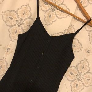 Midi ribbed fitted dress